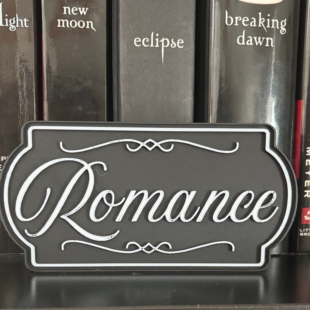Black and White Romance Sign